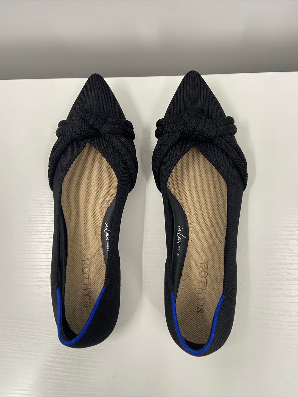 Rothy's The Knot Point II - BLACK shoes ballet flats Size 8.5 - Picture 5 of 16